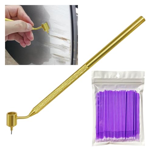 GAOLAOSY 100PCS 0.5 mm Touch Up Paint Brushes, Fillable Car Fine Line Paint Chip...
