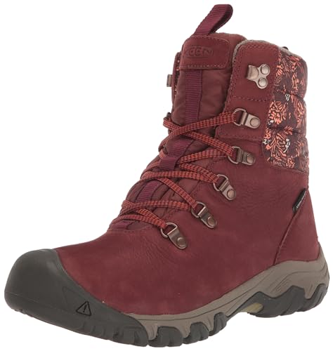 KEEN Women's Greta Classic Waterproof Snow Boots, Andorra/Baked Clay, 9.5