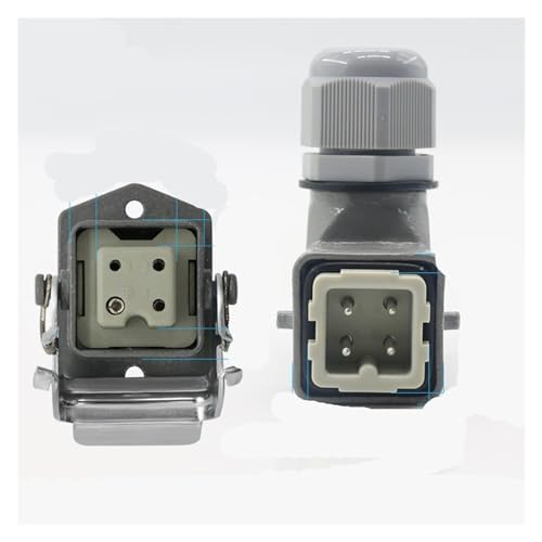 Conector industrial Heavy Duty 4 núcleos 10A 250V codo
