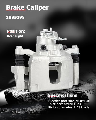 Image of cciyu 18B5398 Rear Right Brake Caliper With Bracket For Chrysler For Town & Country 2012-2016,For Dodge For Grand Caravan 2012-2020,For Ram For C /V 2013-2015,For Volkswagen For Routan 2012-2014