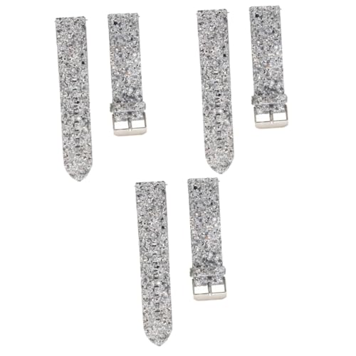 Bracelet montre réglable pailleté UKCOCO pour Watch Gear - Lot de 3 rechanges confortables