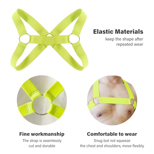 Image of Mens Harness Belt Nylon Elastic Body Shoulder Strap Sexy Halter Club Wear Cosplay Costume