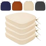 RUIXUAN Stuhlkissen mit Bändern 50x50x8 Set für den Außenbereich, wasserdichte Schaumstoff Sitzkissen Outdoor, Garten Sitzpolster Stuhl, Terrassenstuhlkissen mit Bändern, Esszimmerstuhl Stuhlauflage