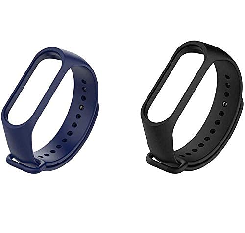 Estrenar Adjustable Silicone Wristband Band Straps for Xiaomi Original Mi 3 & Mi 4 (Black, Navy, Xiaomi Mi Band 4 Original) with Warranty (Combo Pack, Pack of 2) (B0968TTNBB) Amazon Price History, Amazon Price Tracker