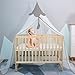 Cunlvyyds Crib Canopy Hanging Fine Mesh Dome-Shape Net with Door Flaps Floor-Hugging Border 236x87 in Breathable Tent for Infant