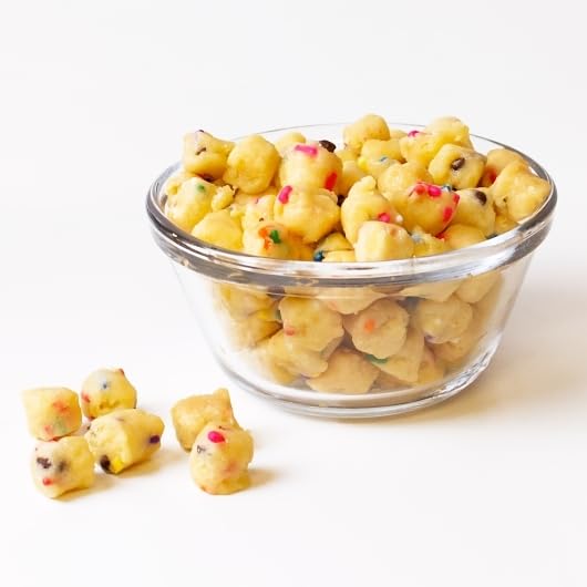 David's Cookies Nut Free, Dairy Free, Egg Free Snackable Cookie Dough Chunks, 8 oz. (Pack of 12) (Birthday Cake)