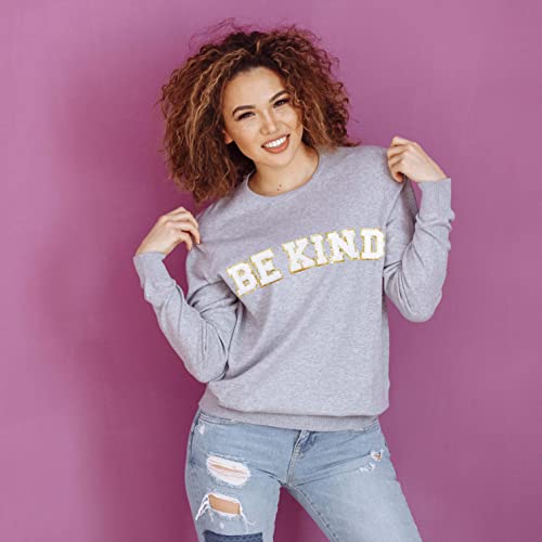 52 Pack 3.14 Inch Large Size Letter A-Z Iron On Repair Patches Applique Patches Sewing Clothing Badges With Glitters Border For Shirts Jackets Hats Jeans Shoes Bags (White) #TOP2