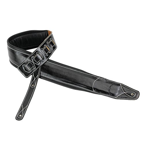 Walker & Williams C-22-XL Sangle de guitare extra longue rembourrée en cuir grainé Noir 147,3 cm, Black - Les Beatles, Paul McCartney, John Lennon, RIngo Starr, George Harrison Walker & Williams C-22-XL Sangle de guitare extra longue rembourrée en cuir grainé Noir 147,3 cm, Black – Image 6