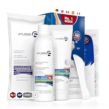 Mr. Fuss® No. 1 – Advanced Pack Basic – Piccolo, rimozione cuticole – Confezione risparmio da 4 pezzi soluzione attiva rapida e forte – 200 ml, balsamo n. 2 – 100 ml, ovatta, raschietto