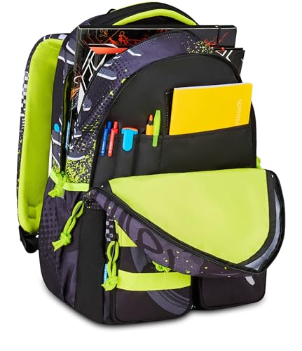 Mitama Zaino New Plus Urbansmile, Nero, Zaino Scuola Elementare, 30 L, Super Capiente, Ergonomico, Robusto, Per Bambino - 6