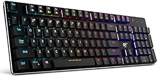 Mechanical Keyboard HAVIT RGB Backlit Wired Gaming Keyboard Extra-Thin & Light, Kailh Latest