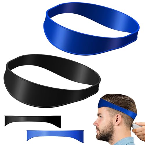 BoloShine 2 Piezas Plantilla de Corte de Pelo de de Silicona Curvada, Banda Directrices de Corte de Cabello para Caseros de Bricolaje, Peluqueria Profesional Cortapelos Accesorios