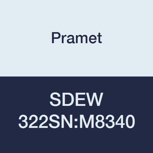 SDEW 322SN:M8340 Stainless Steel and Super Alloy (P40,M30,S30) Carbide Milling Insert, Flat Top, SDEW Style.031" Radius, PVD, 90 Degree Square, Black (Pack of 10)