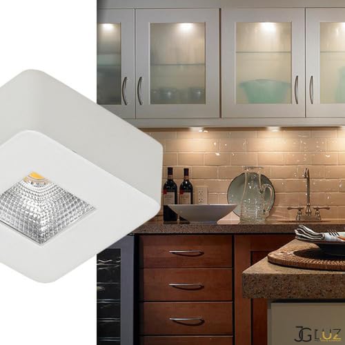 Spot Led Sobrepor Quadrado 5w 3000k Bivolt Branco Ou Preto (Branco)