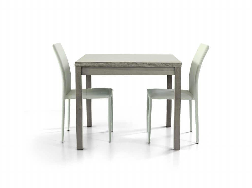 Milani Home - Tavolo di design - Apribile a libro - Allungabile - Rovere Grigio - 90x90/​180