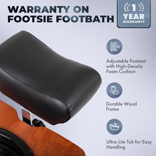 Pibbs DG103 spa portátil para pedicure con reposapiés ajustable miniatura 5