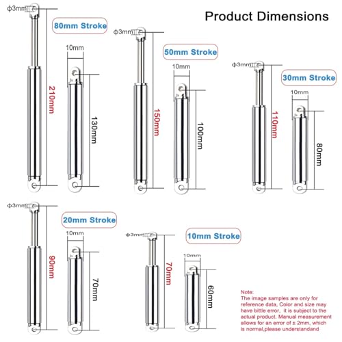 Tige de poussée électrique en métal 6V type stylo rétractable à course de 10mm - 4