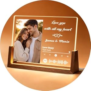 Custom Spotify Plaque With Photo Name, Personalized Gifts For Couples
