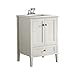 Simpli Home Chelsea 24" Bath Vanity with White Quartz Marble Top, Soft White