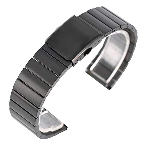 Bracelet de montre de remplacement acier inoxydable universel 18mm à 24mm pour homme et femme