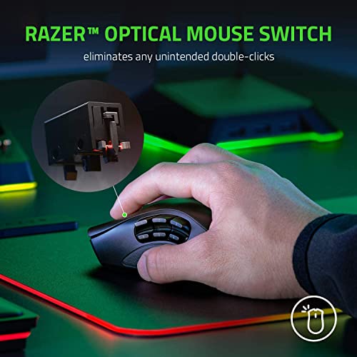 Mouse da gioco wireless Naga Pro: piastra laterale intercambiabile con configurazioni a 2, 6 e 12 pulsanti - Sensore ottico Focus+ 20K DPI - Interruttore mouse da gioco più veloce - - Mouse gaming - Immagine 7