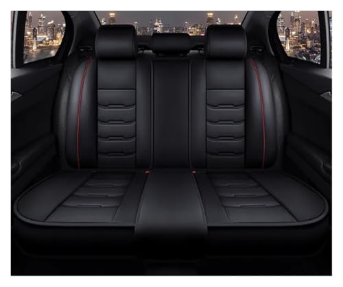 Couverture siege universelle anti usure en cuir respirant rouge noir pour SUV