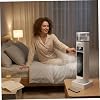 Bladeless Oscillating Tower Fan with Mist Function, Portable Air Conditioning Fan for Bedroom, USB Desktop Cooling with Remote Control, White