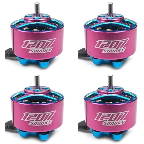 �u���V���X���[�^�[ V2 1207 5000KV 3-4S 7500KV 2-3S RC �h���[�� FPV ���[�V���O�ɓK��(4PCS 7500KV Pink)