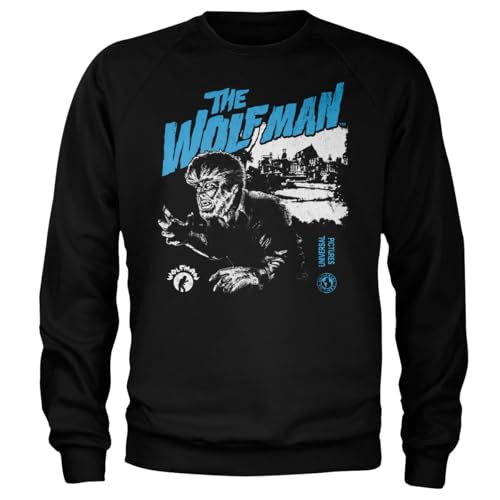 Universal Monsters Officially Licensed The Wolf Man Sweatshirt (Black), Small