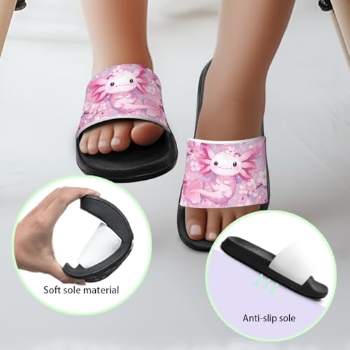 Image of Unisex Slides for Girls Boys Comfortable Slippers Slides Non-slip Shower Shoes House Fashion Thick for Indoor & Outdoor Gifts