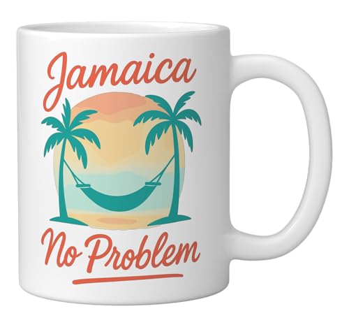 Taza de cerámica blanca Jamaica 11 oz miniatura 2
