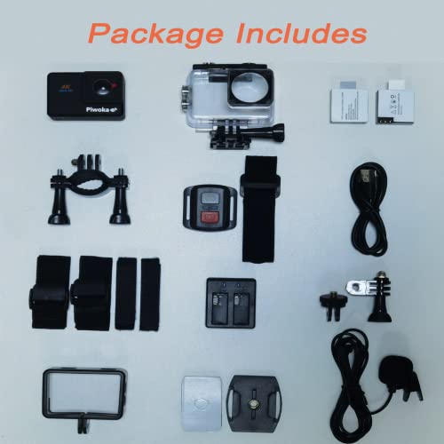 Piwoka Action Cam 4K 30fps con WiFi e Telecomando