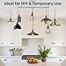 Vintage Plug-in Pendant Light Kit with 1-to-4 Hanging E26/E27 Sockets, Industrial Hanging Light with Individual Rotary Switches, Easy DIY Lighting for Living Room, Patio and Plant Corners, Black