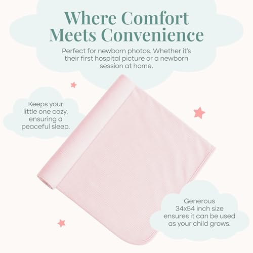 Image of Caden Lane Baby Swaddle & Receiving Blanket, Soft, Breathable & Temperature-Regulating Bamboo Viscose Fabric for Swaddling Newborns, Gender Neutral Infant Blanket for Boys & Girls