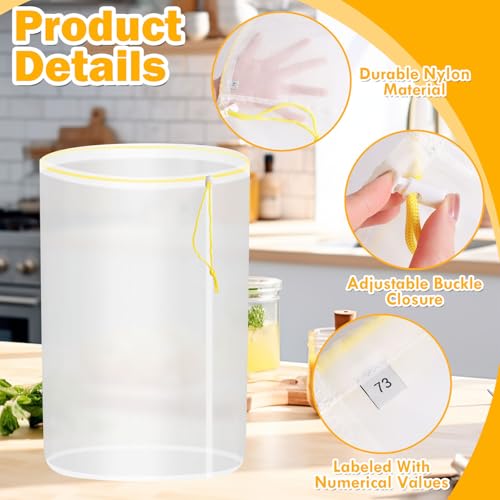 All Mesh Bubble Bag, 4 Beutel Bubble Bag 20L 5 Gallon für Beutel Kräutereis Essence Extraktion Beutel Kit,Bubble Bag mit Presssieb und Tragetasche, für Kräuterextraktion und Produktion