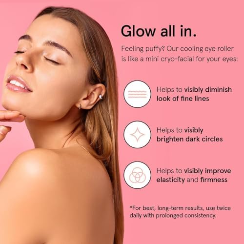 grace & stella Under Eye Brightener Roller - Airplane Travel Essentials - Travel Size Toiletries - Retinol & Caffeine Eye Serum for Puffiness, Dark Circles, Wrinkles - Vegan Skincare (15ml / 0.51floz) - 2