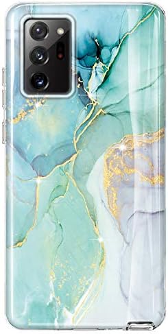 luolnh Compatible with Galaxy Note 20 Ultra Case,Samsung Note 20 Ultra Case,Glitter Sparkle Marble Design Clear Bumper Soft Silicone Skin Cover Case for Samsung Galaxy Note 20 Ultra(Mint)