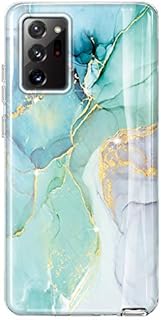 luolnh Compatible with Galaxy Note 20 Ultra Case,Samsung Note 20 Ultra Case,Glitter Sparkle Marble Design Clear Bumper Soft Silicone Skin Cover Case for Samsung Galaxy Note 20 Ultra(Mint)