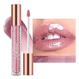 Nude Pink Lip Gloss Lip Plumper Gloss Tinted Glitter Lipgloss Lip Oil Teens Moisturizing Lipstick Lip Balm High Shine And Vegan Plumping Lip Gloss For Women Girls Long-Lasting Dry Lip Care (03)
