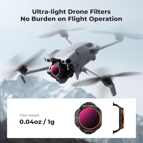 Image of K&F CONCEPT Variable ND Filter Compatible with DJI Mini 5 Pro, ND32-512 5-9 Stops Multicoated HD Optical Glass Lightweight Drone Camera Lens Accessories for Aerial Photography Video Recording