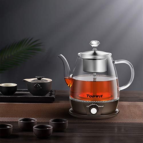 Topwit Electric Kettle, Electric Tea Kettle with New Tea-brewing Method, Keep Warm and Dual Boiling Modes Electric Tea Maker, 1L Pour Over Teapot & Hot Water Kettle with Stainless Steel Infuser - Thumbnail 2