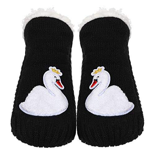 Image of ZYZX Cute Animal Slipper Socks for Women with Grips,Fuzzy Socks Indoor