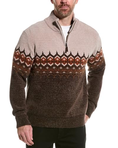 POINT ZERO Chenille 1/4-Zip Mock Neck Sweater