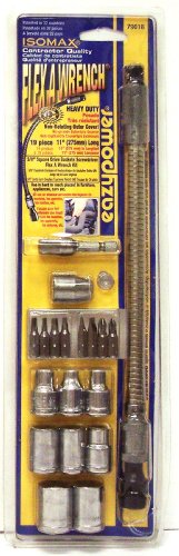 Eazypower 79016 Flex-A-Wrench 3/8-Inch Drive Socket And Screwdriver Tip Kit, 19-Piece #TOP7