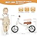 GNAYUIJ Toddler Balance Bike 2 Year Old,Age 1 to 4 Years Old Boys Girls, 8 Inch No Pedal Bicycle Toy,Adjustable Seat Training Bike Gift for 2-3 Year Kids