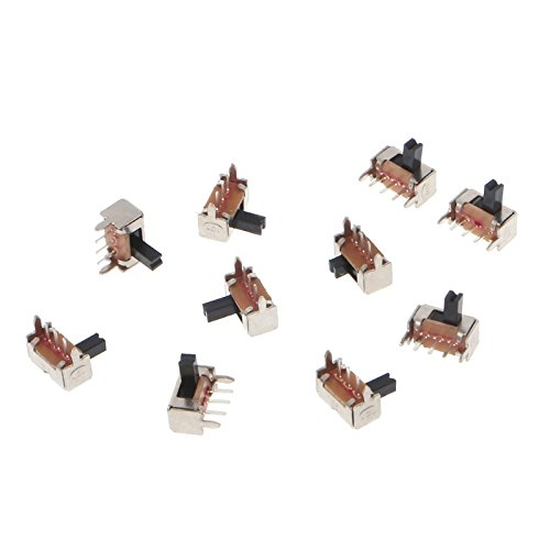 10 Pcs Vertical Slide Switch 1P2T 3 Pin 3mm Shan for PCB Mount S12D07-VG4 L15