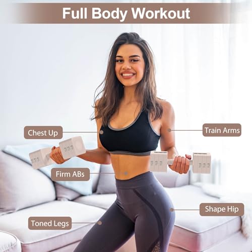 Image of Hezeyferg Adjustable Dumbbells Set for Women /Men Home Gym | 18LBS 22LBS Adjustable Weight Dumbbells, Hand Weights Sets with Mutilple Levels, Full Body Workout