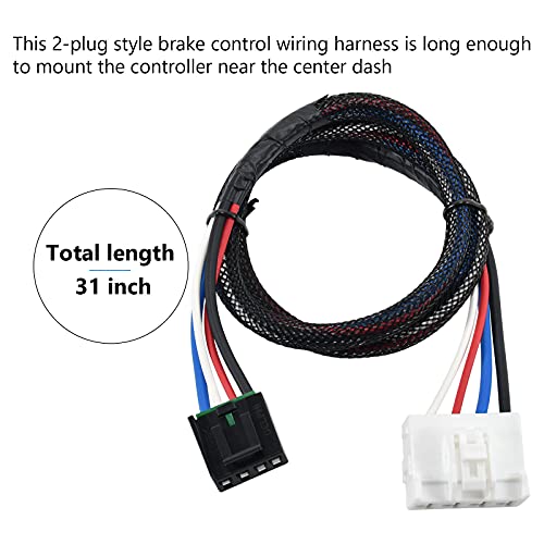 Red Wolf Towing Trailer Brake Control Wiring Harness Adapter 4 Pin Connector Cable Mount Replacement For 1995-2009 Dodge Ram Chrysler #TOP5