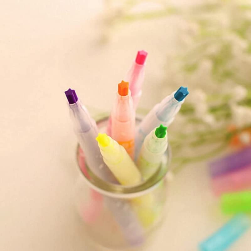 Image of YBN Space Highlighters Flat Tip | Set Of 6 | Space Theme | Chisel Tip Fine Grip Marker Pen | Ideal Gifts For Stationery Hoarders & Kids | Party Return Gifts For Girls, Multicolour