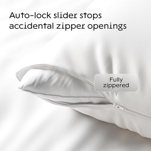 Niagara Sleep Solution 43224-16419 Niagara 4 Pack Waterproof Pillow Protectors Standard 20X26 Inches Smooth Zipper Premium Encasement Covers Quiet Cases Set White thumb #3